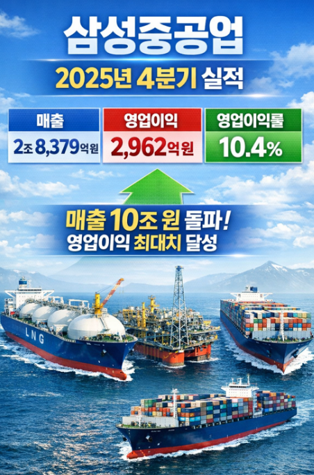 삼성중공업 2025년 4분기 실적 발표 | 삼성중공업 주가 | 삼성중공업 전망