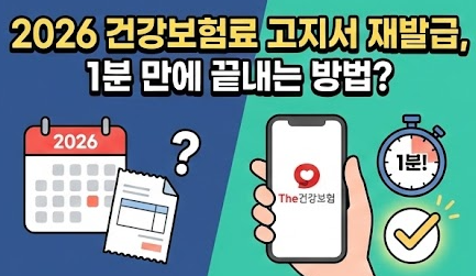 2026 건강보험료 고지서 재발급, 1분 만에 끝내는 방법?