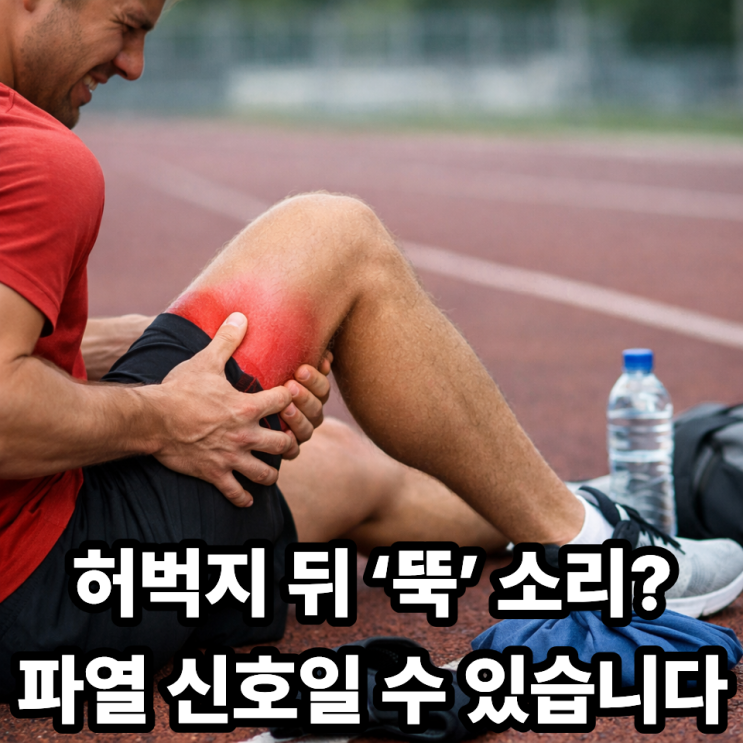  햄스트링 파열 초기 증상과 대처법, 골든타임을 놓치지 마세요