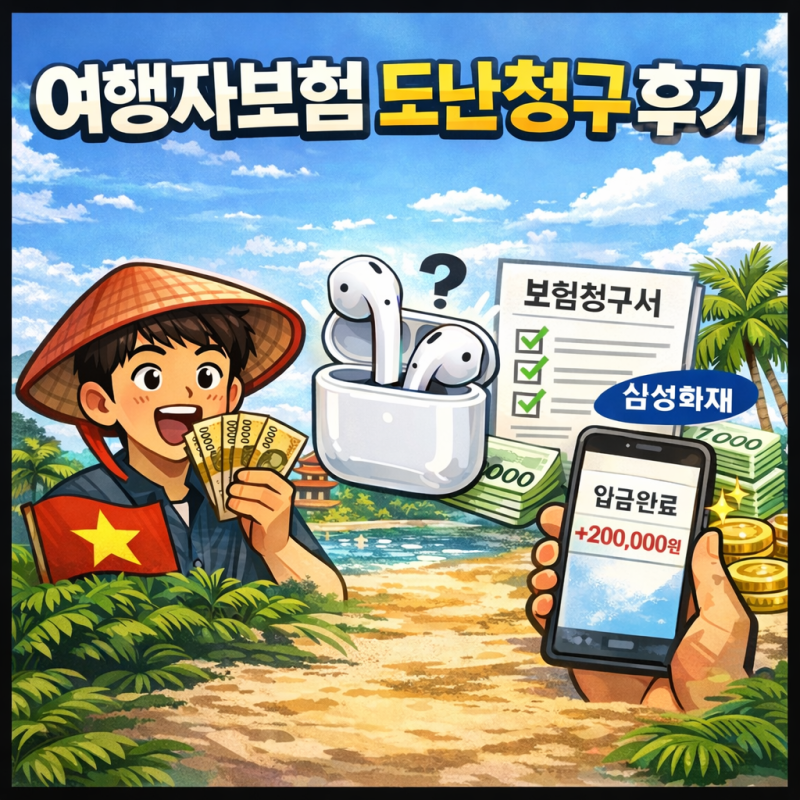 베트남에서 에어팟 도난 삼성화재 여행자보험 20만원 보상 받은 리얼 후기 (청구 방법 총정리....