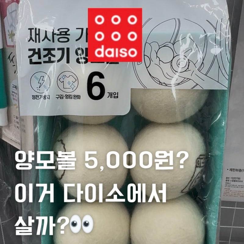 다이소에도 양모볼이? 건조기 꿀템