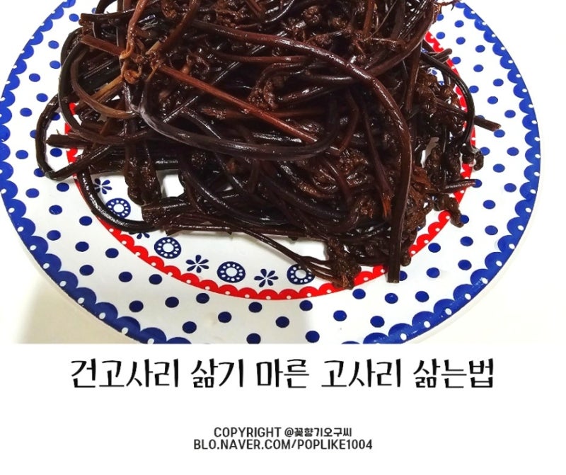 건고사리 삶기 마른 고사리 삶는 법 말린 고사리 삶는 시간 방법