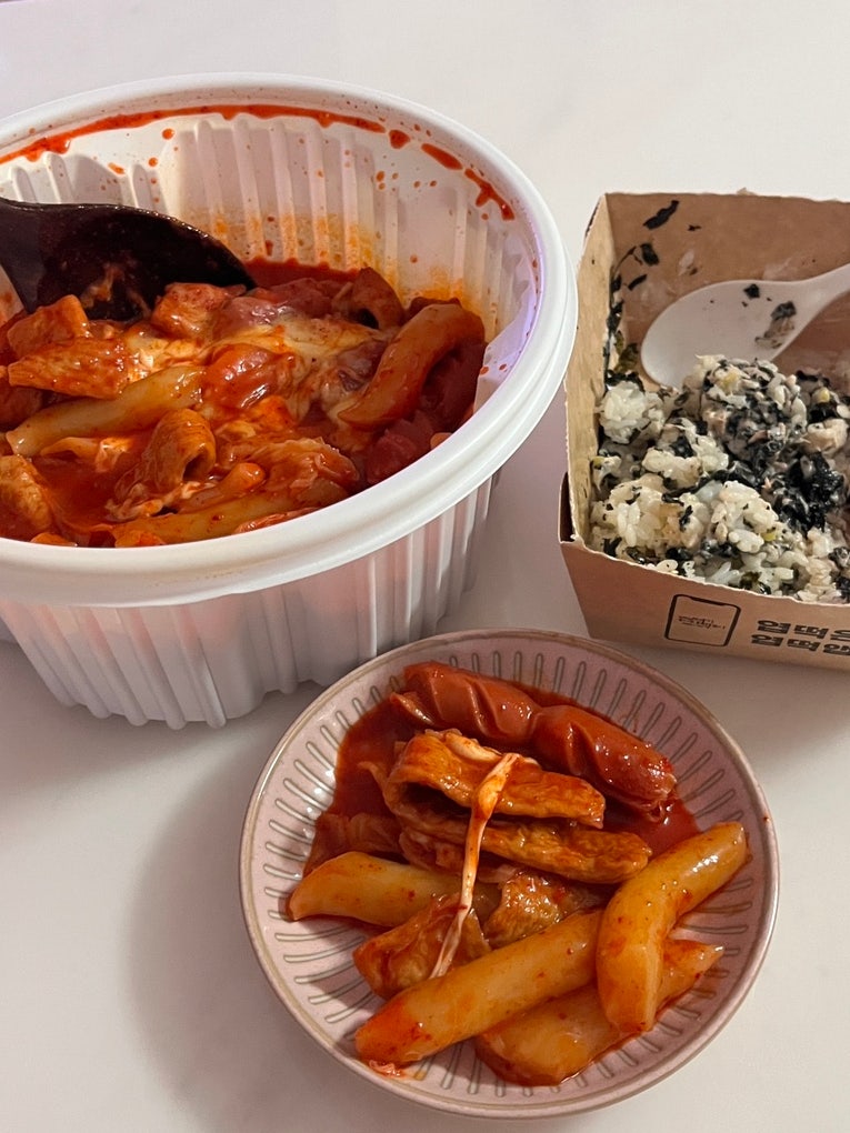 엽떡 초보맛 덜매운맛 차이 + 참치마요밥 후기