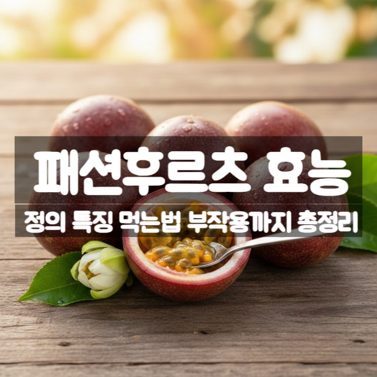  패션후르츠 효능 부작용 먹는법 – 숙면 불면증에 좋은 과일