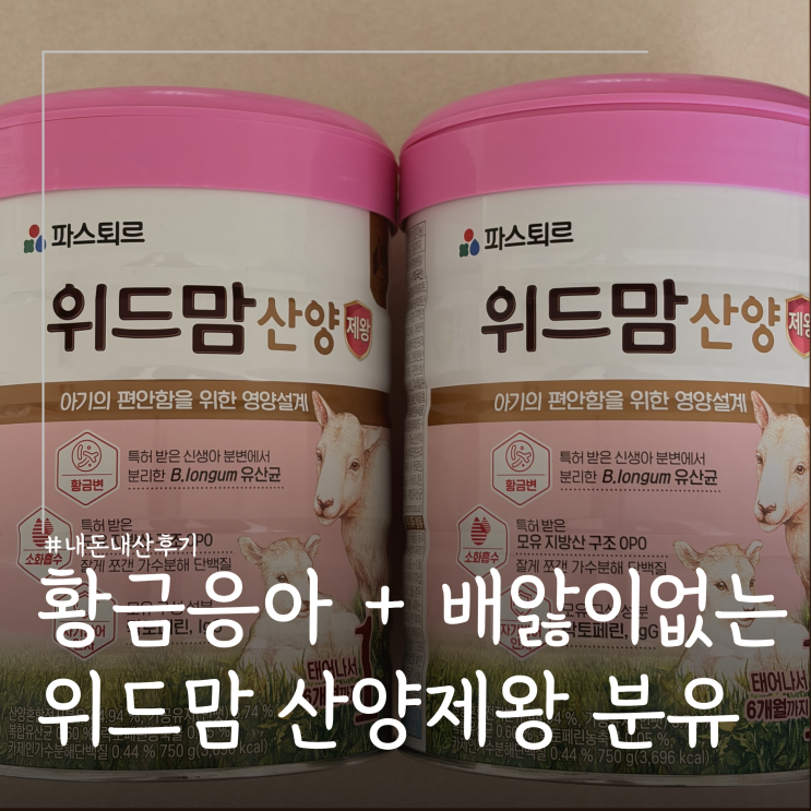  배앓이없는 황금변 국산분유 추천 위드맘 산양제왕 내돈내산