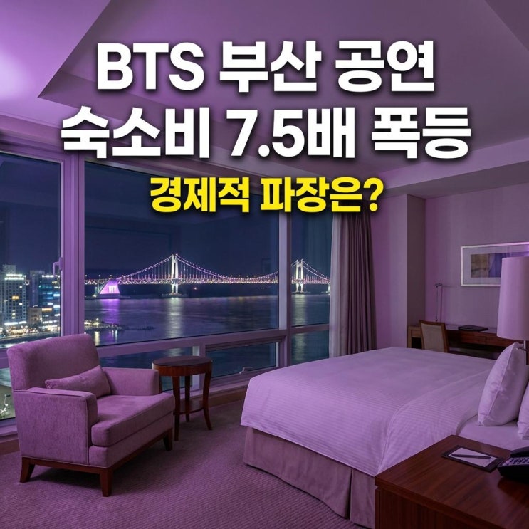  BTS 부산 공연 숙소비 7.5배 폭등 바가지요금 경제적 파장 및 대응 전략