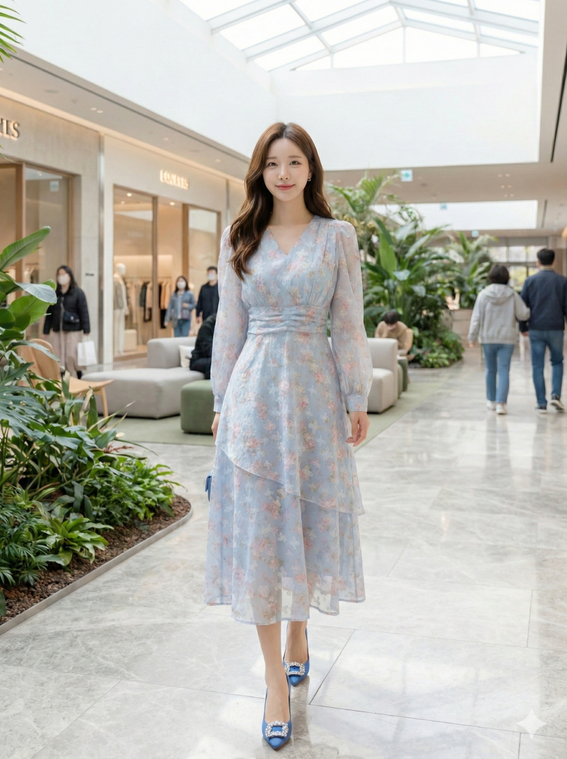 아델 신상 I 모리스원피스 I 2color 플라워쉬폰원피스 I 모임룩 데이트룩 I 아델원피스