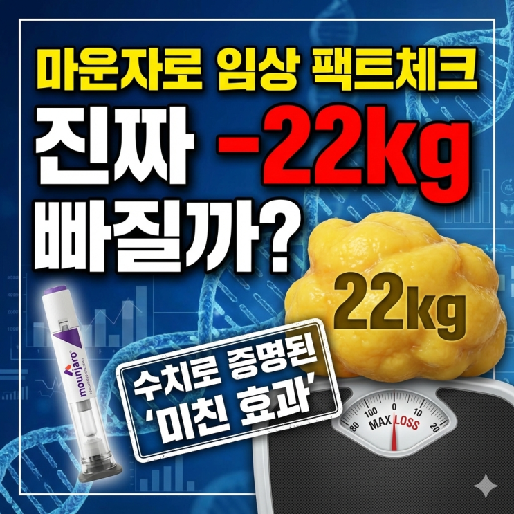  마운자로 임상 데이터, "진짜 22kg 빠질까?" 수치로 팩트체크 (2026 최신)