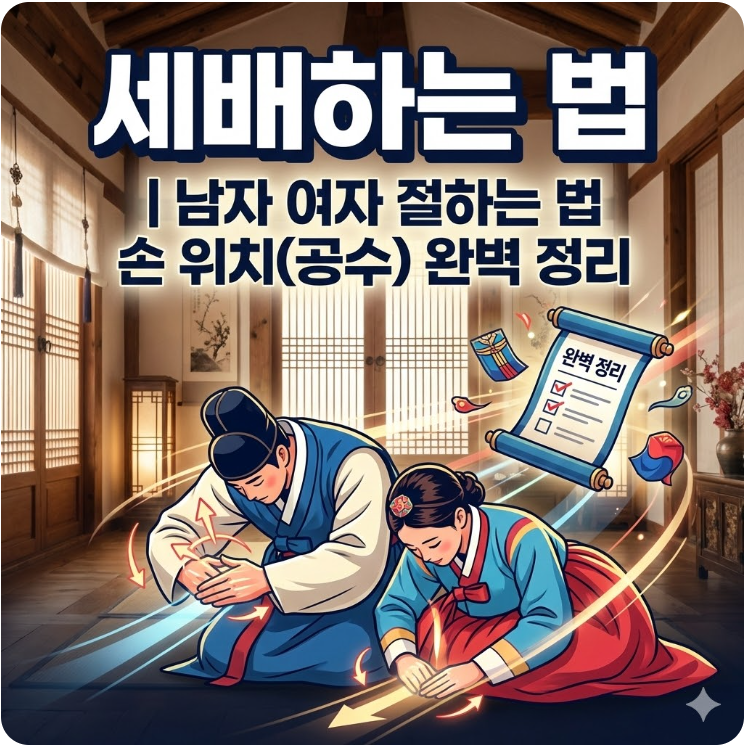 설날 세배하는 법 | 남자 여자 절하는 법 손 위치(공수) 완벽 정리