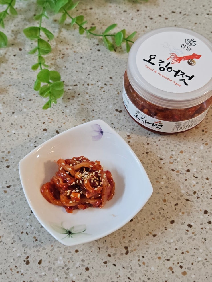  밥도둑 제대로 찾았어요! 한담 오징어젓갈로 완성하는 맛있는 젓갈반찬