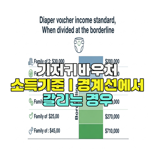  기저귀바우처 소득기준｜경계선에서 갈리는 경우