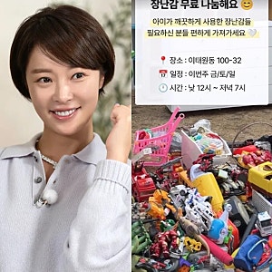 황정음 장난감 무료 나눔 올렸다가 '폐기물 논란'