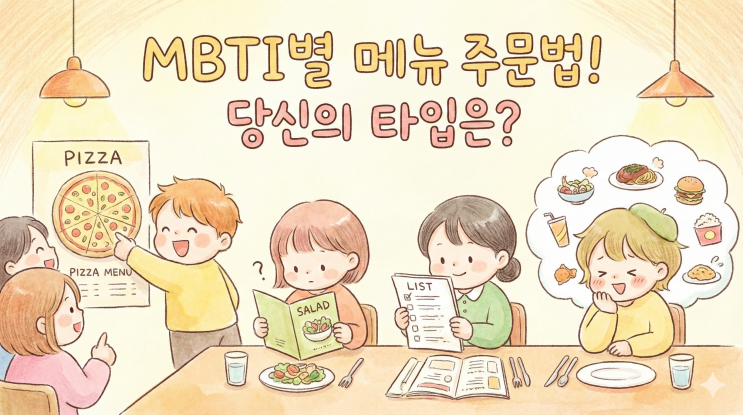  MBTI별 메뉴 고르는 스타일, 당신은 식당에서 어떻게 주문하나요?