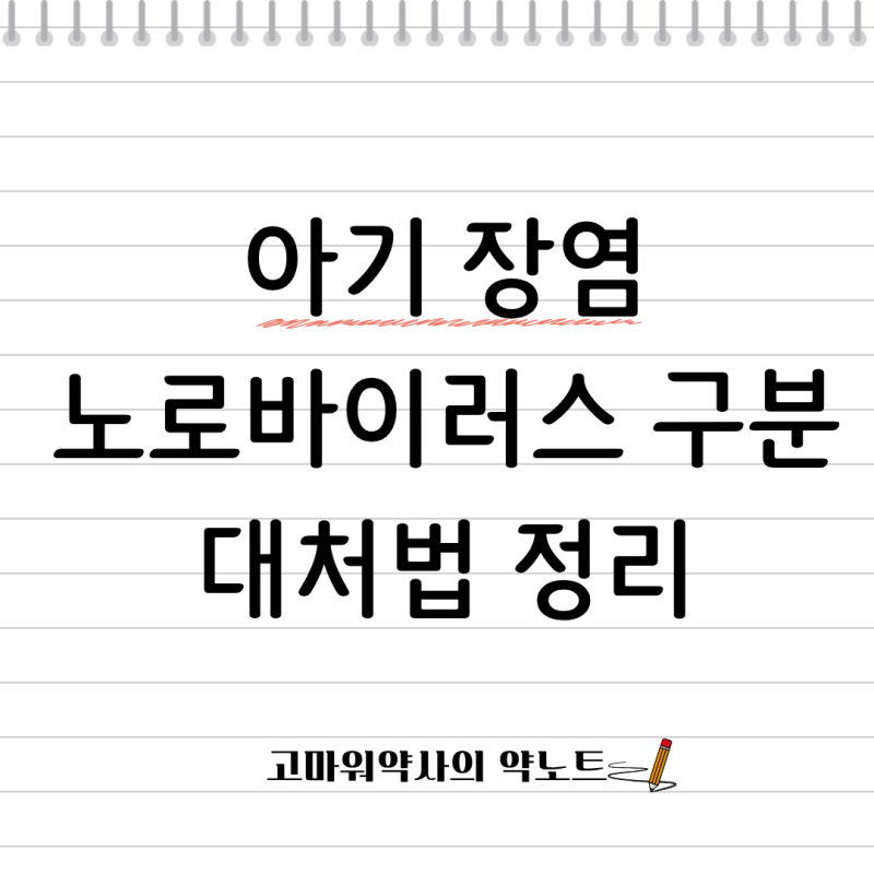 아기 장염, 노로바이러스와 구분 및 대처법 정리