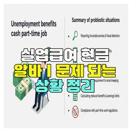  실업급여 현금 알바｜문제 되는 상황 정리