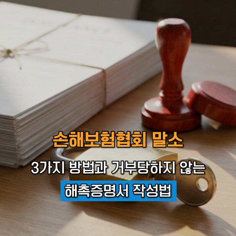 손해보험협회 말소 3가지 방법과 거부당하지 않는 해촉증명서 작성법