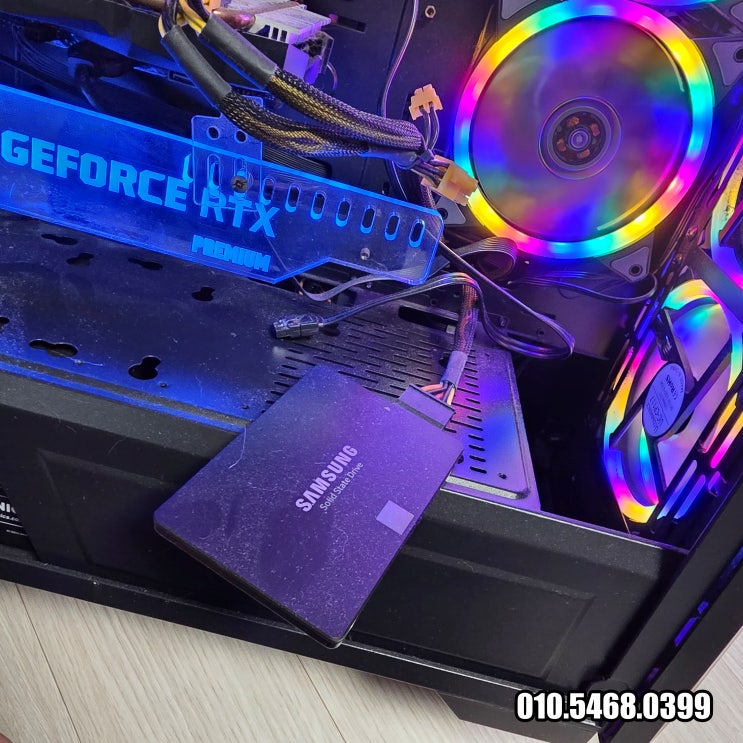  은평구 구산동 컴퓨터수리 본체는 켜지지만 화면이 안나옴 Samsung SSD 500GB 고장 출장 해결