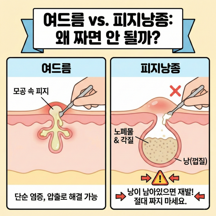  생식기 피지낭종 집에서 건드리면 벌어지는 일
