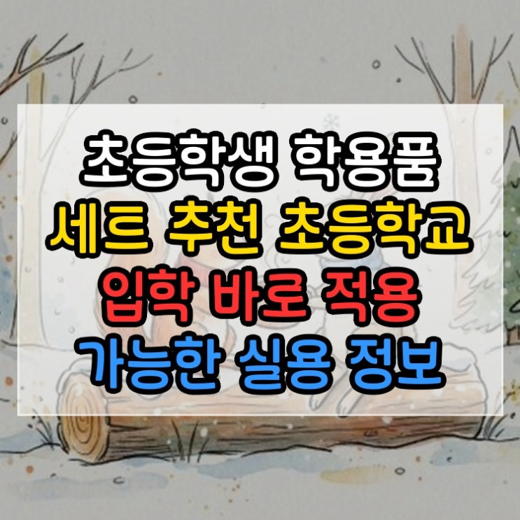  초등학생 학용품 세트 추천 초등학교 입학 바로 적용 가능한 실용 정보