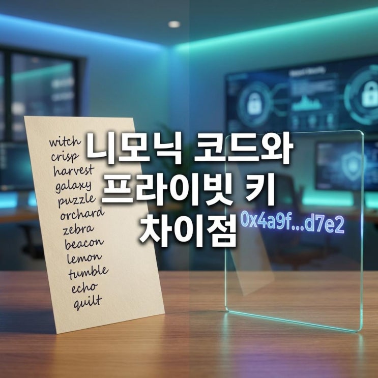  니모닉 코드와 프라이빗 키 차이점 해킹 방지 메타마스크 시드 구문 관리 완벽 가이드