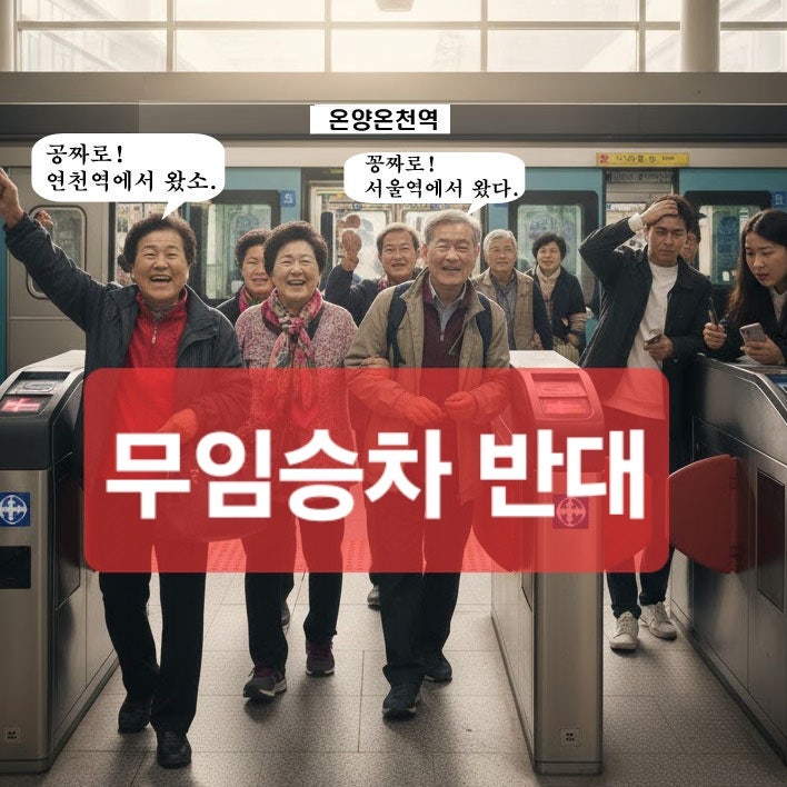 <반대> 도시 노인의 지하철 무임승차  정책