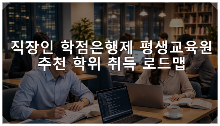  직장인 학점은행제 평생교육원 추천 학위 취득 로드맵