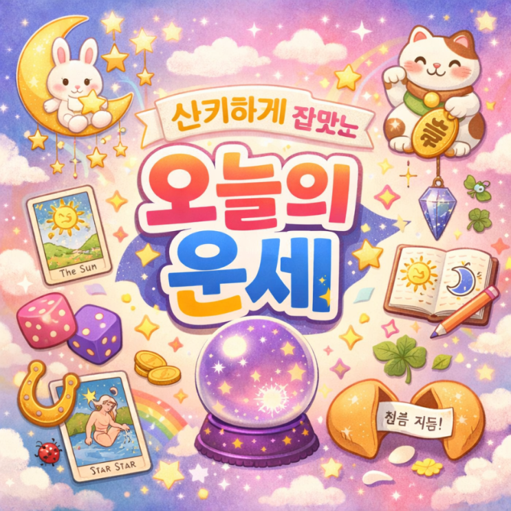  딱 들어맞는 오늘의 운세 60간지 및 12별자리. 2026년 2월 13일