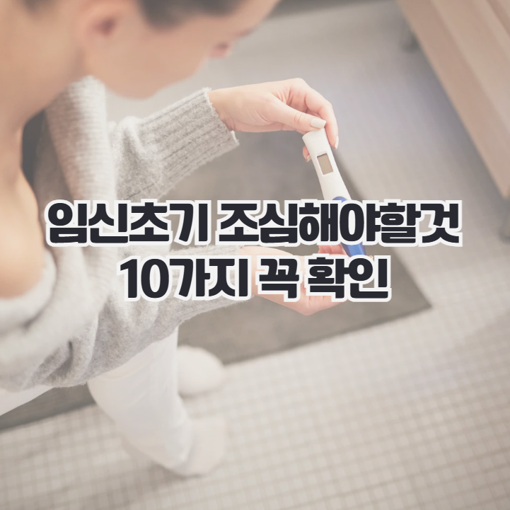  임신초기 조심해야할것 10가지, 꼭 알아두세요