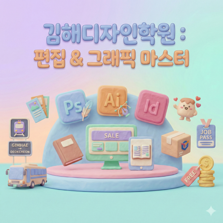  김해디자인학원 : 편집디자인 & 그래픽 디자인 전문가 과정 국비지원!