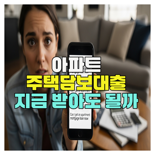  아파트 주택담보대출 지금 받아도 될까