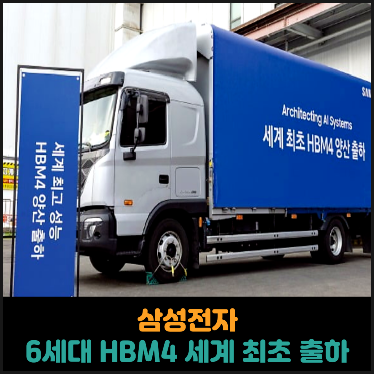  삼성전자, 6세대 HBM4 세계 최초 출하
