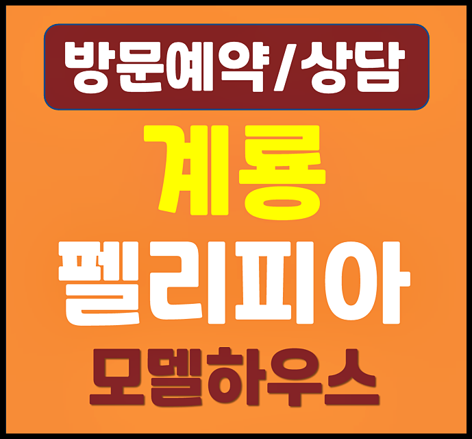  대전 계룡 엄사 펠리피아 모델하우스 잔여세대 공급
