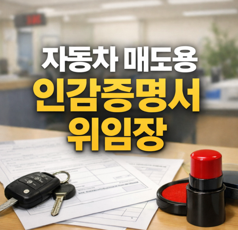 자동차 매도용 인감증명서 대리 발급 위임장 양식 다운 및 준비물 확인!