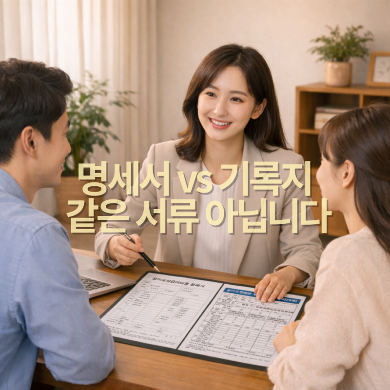 장기요양급여비용 명세서와 급여제공기록지, 뭐가 다른가요?