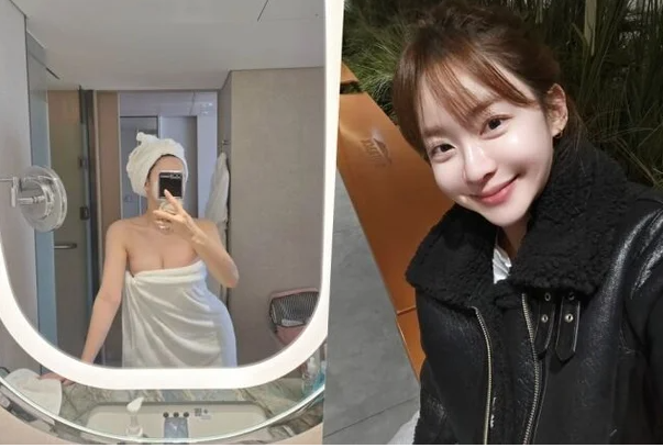 애프터스쿨 유소영, 수건 한 장만 걸친 파격 근황... 비현실적 몸매 눈길