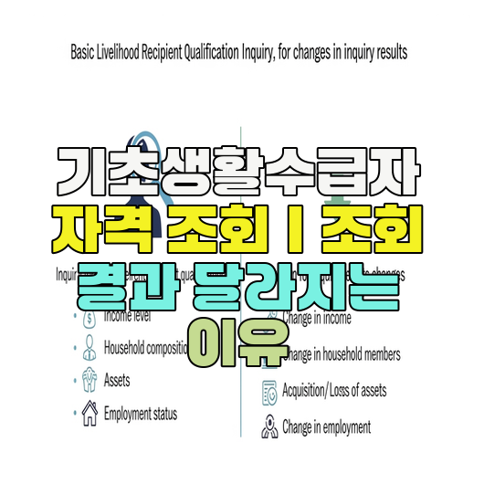  기초생활수급자 자격 조회｜조회 결과 달라지는 이유