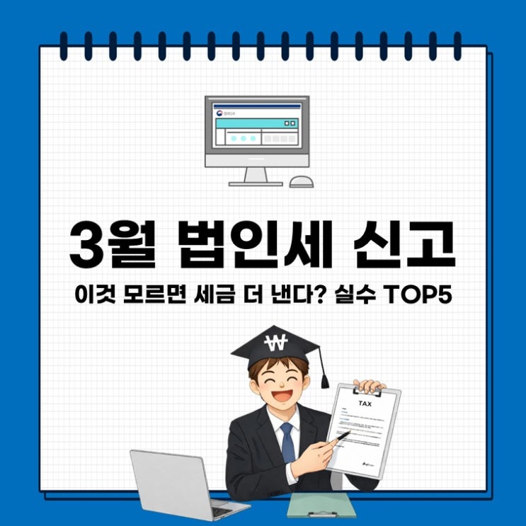  3월 법인세 신고, 이것 모르면 세금 더 낸다? 실수 TOP5