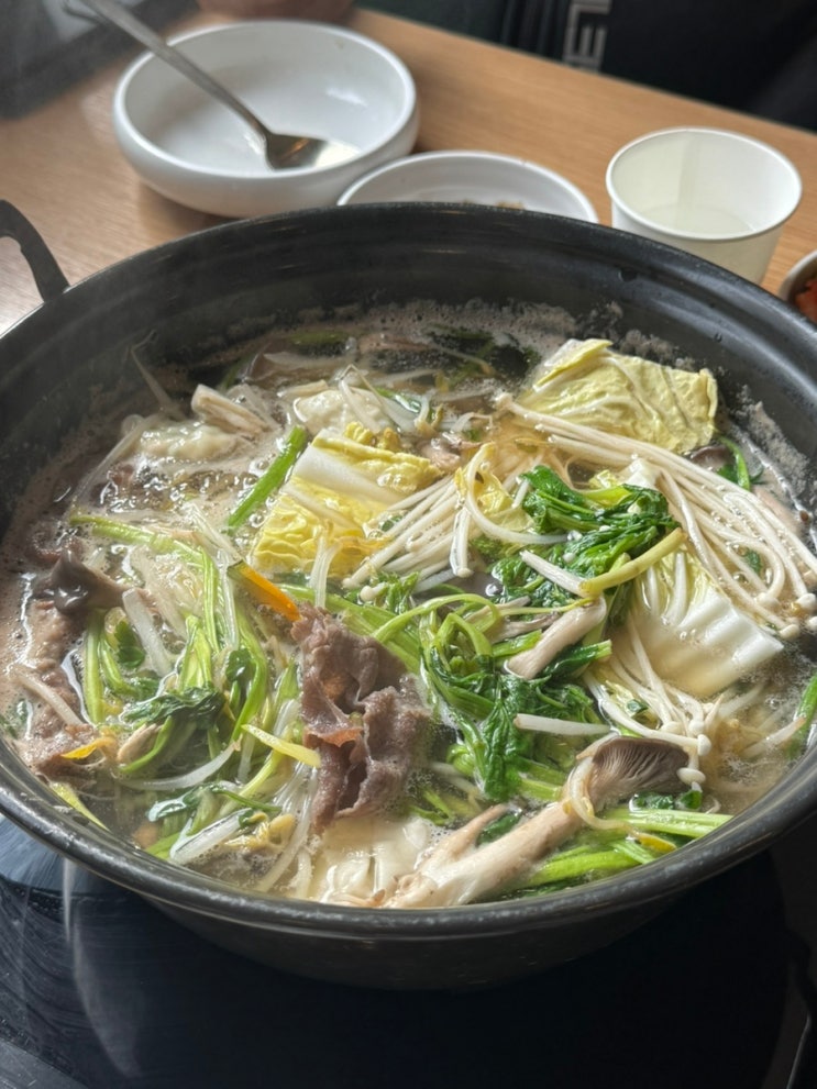  과천 맛집 야채 무한리필 샤브샤브 청록미나리식당