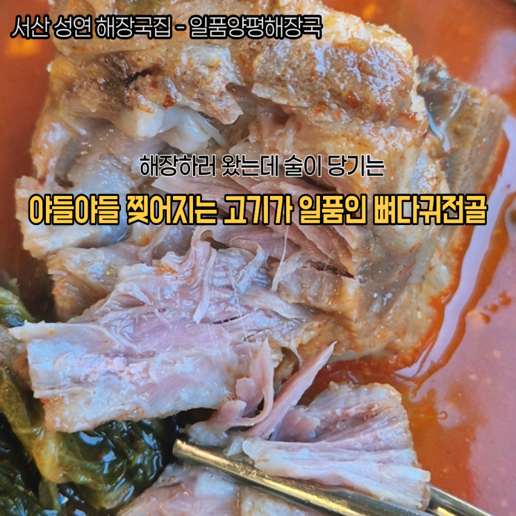  서산해장국 일품양평해장국 성연 술땡기는 뼈다귀전골 후기 국군장병 소방관은 10% 할인