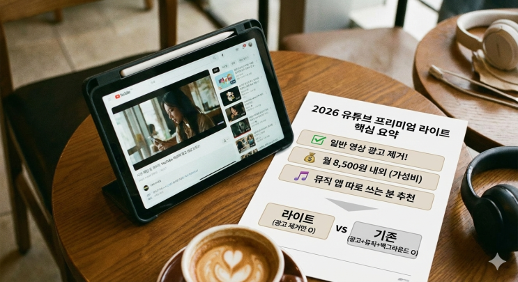 유튜브 프리미엄 라이트 출시! 가격 및 기능 차이 완벽 정리