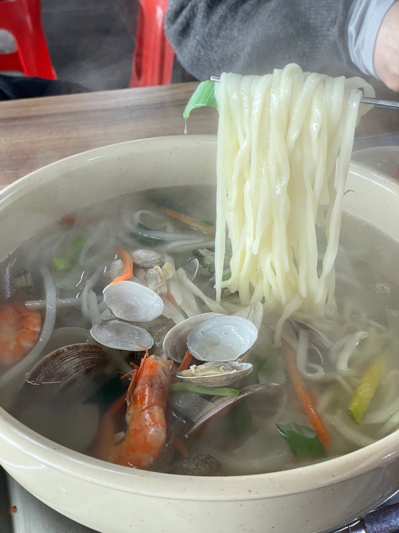 을왕리해수욕장 칼국수 을왕어촌계 바다뷰 솔직후기