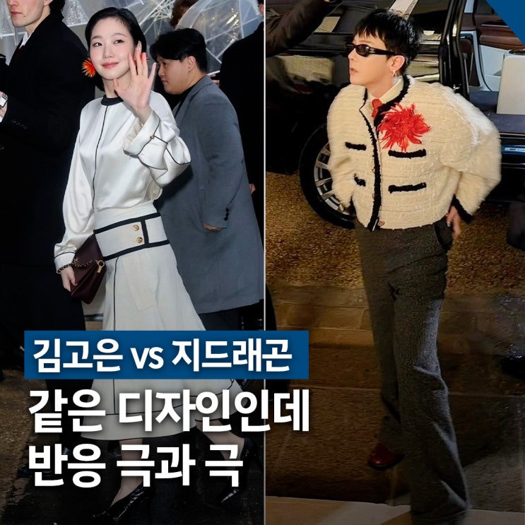  김고은·지드래곤 샤넬 멍게 선택 달라진 평가 (페더 아트 착장)