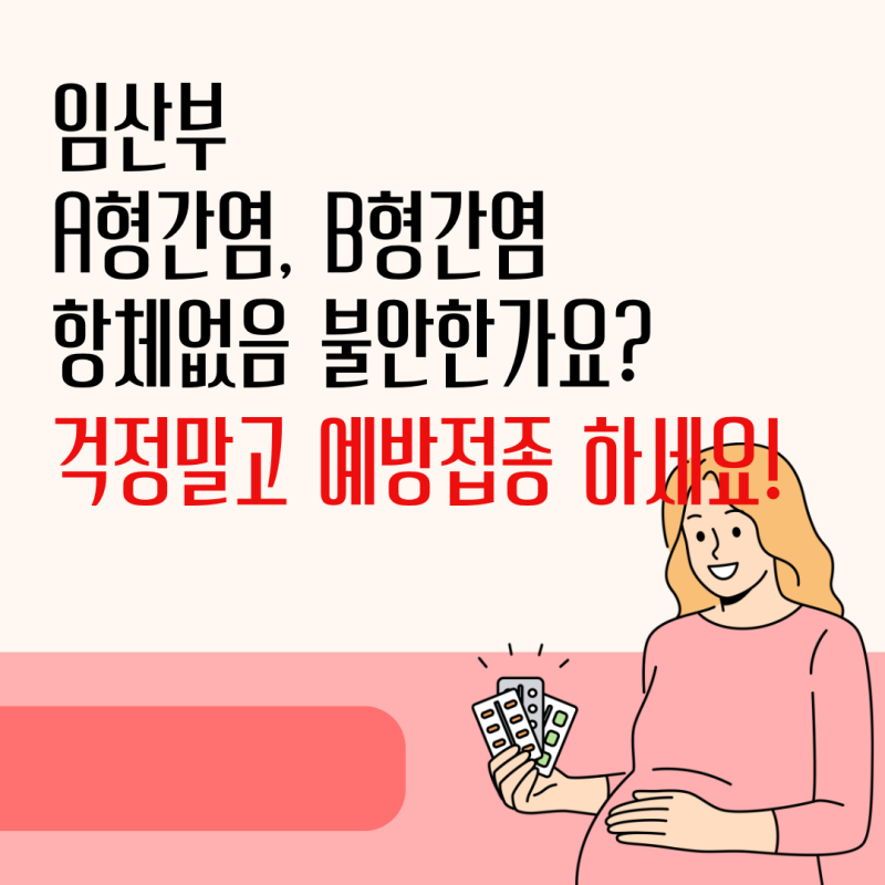 임산부 B형 A형 간염 항체없음 예방접종 맞은이유 시기