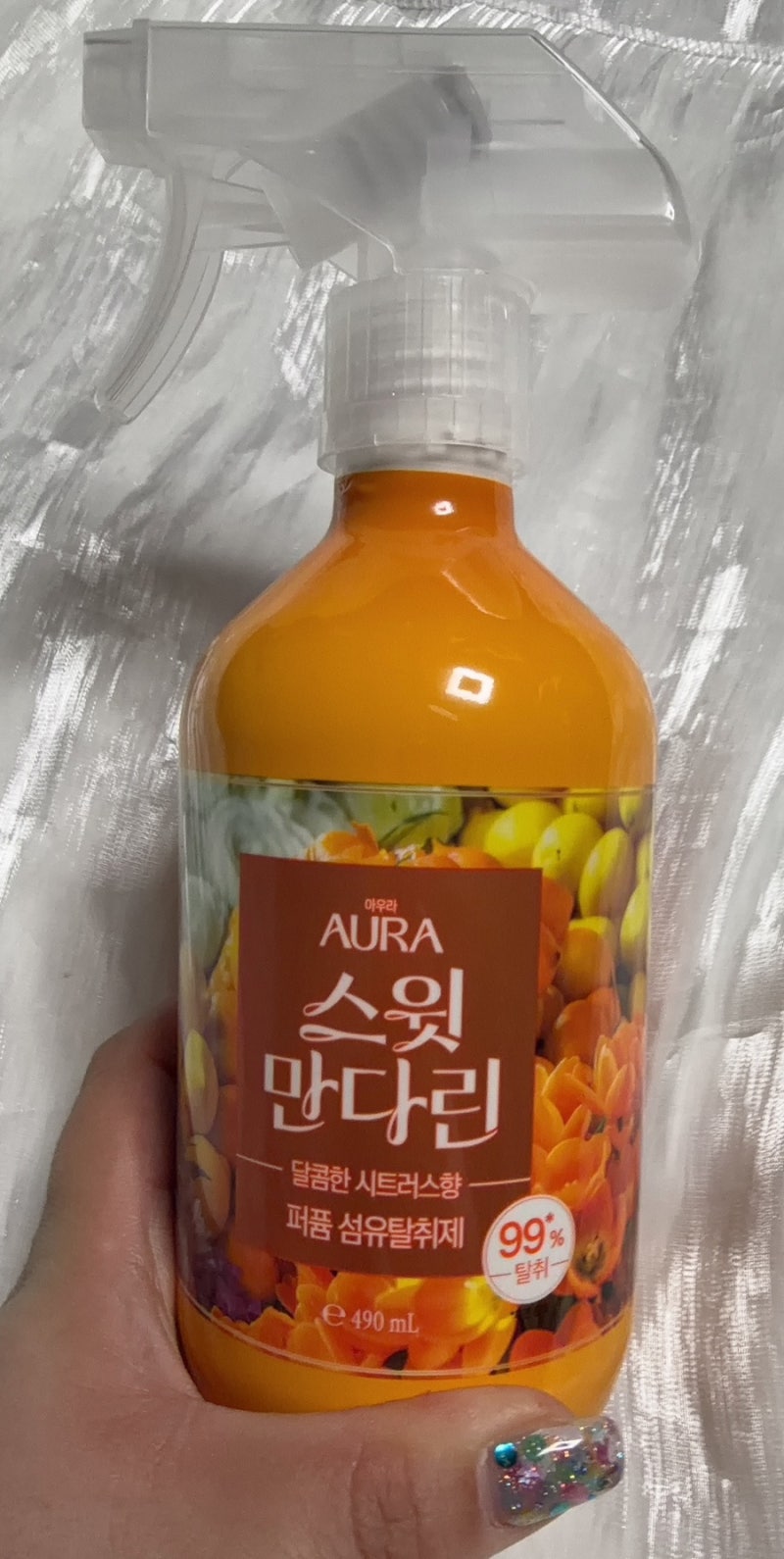 아우라 퍼퓸 섬유탈취제 상큼한 시트러스향 스윗만다린