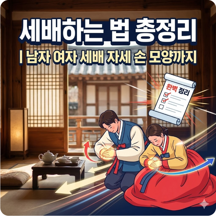 세배하는 법 총정리｜남자 여자 세배 자세 손 모양까지