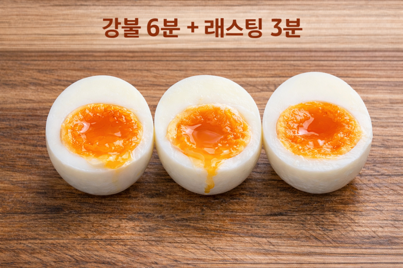 안효섭 계란 삶기 6분 래스팅 3분 반숙 계란 잘 까지게 삶기