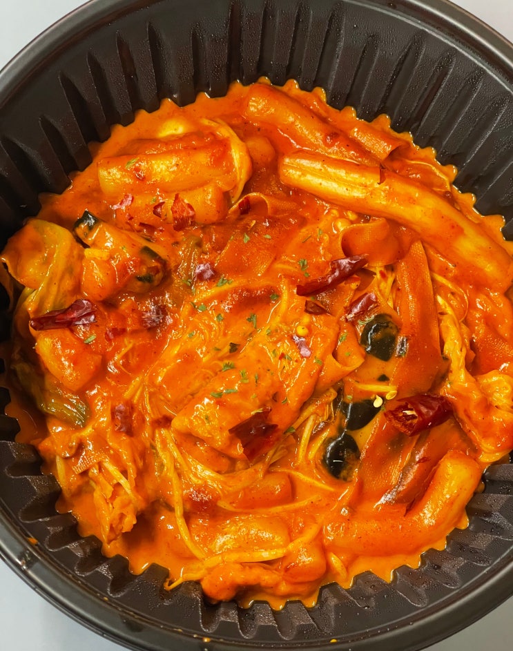  삼첩분식 로제샹궈떡볶이 맵기 1단계 내돈내산