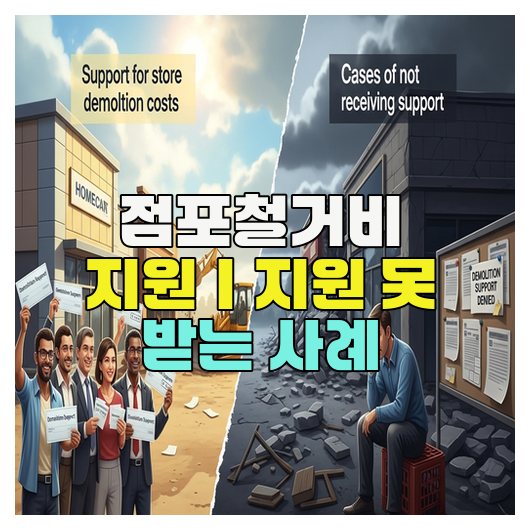  점포철거비 지원｜지원 못 받는 사례