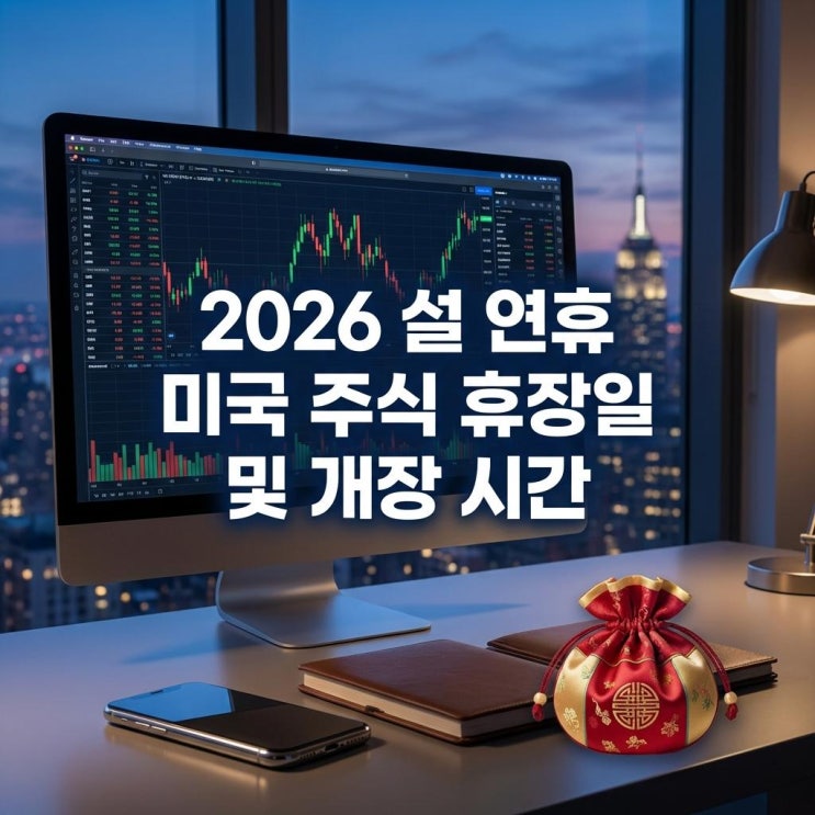  2026 설 연휴 미국 주식 휴장일 및 개장 시간 한국 증시 휴장 환전 가환율 완벽 정리