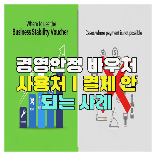  경영안정 바우처 사용처｜결제 안 되는 사례